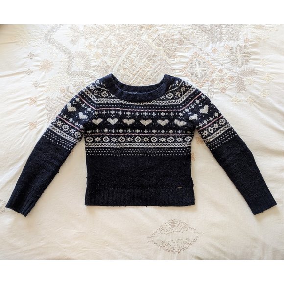 Garage Fair Isle navy blue sweater - Picture 4 of 5